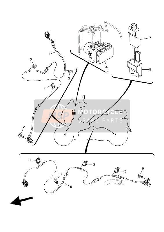 B6HH59700000, Wheel Sensor Assy,, Yamaha, 0